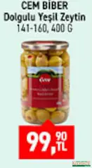 CEM BİBER DOLGULU YEŞİL ZEYTİN 400 G fiyat ve kampanya bilgisi